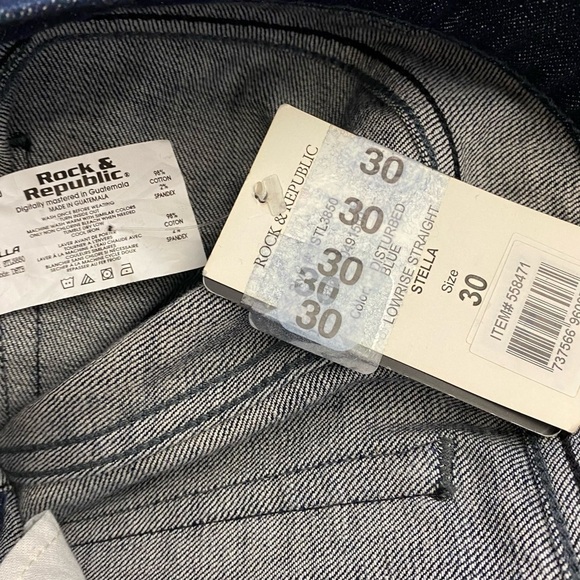 Rock & Republic Stella Dark Indigo Blue Jeans Size 30 - Picture 7 of 8